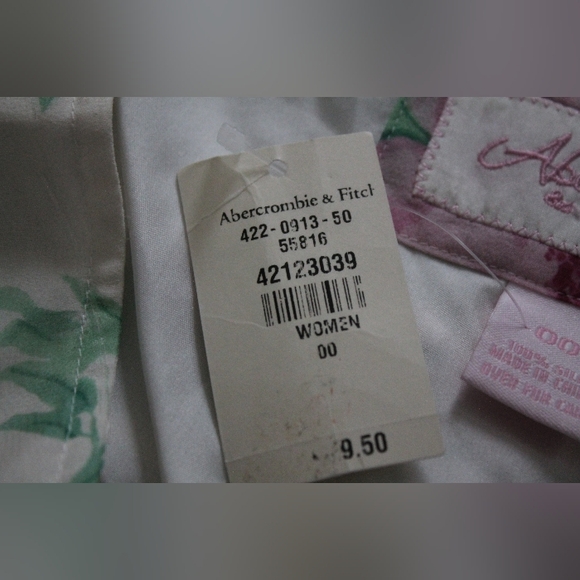 💐 NWT Vintage Abercrombie & Fitch Micro Mini Y2K Skirt Deadstock 100% Silk - Picture 15 of 16